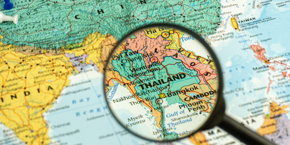 Таиланд на карте мира